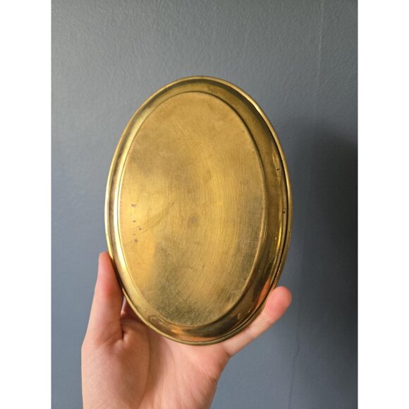 Lot of Vintage Brass Objects Candleholder, Tray & Incense Holder Boho Eclectic - Picture 8 of 10